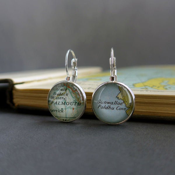 Personalised Map Earrings